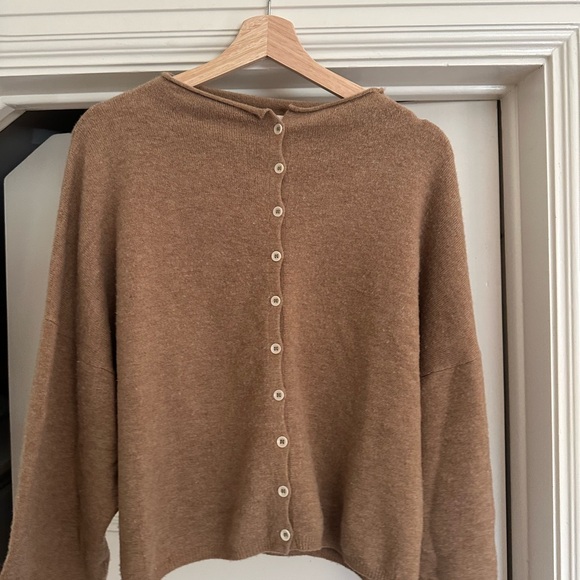James Street Co. Sweaters - XL James Street Co Peri Shrunken Cardigan in Brown